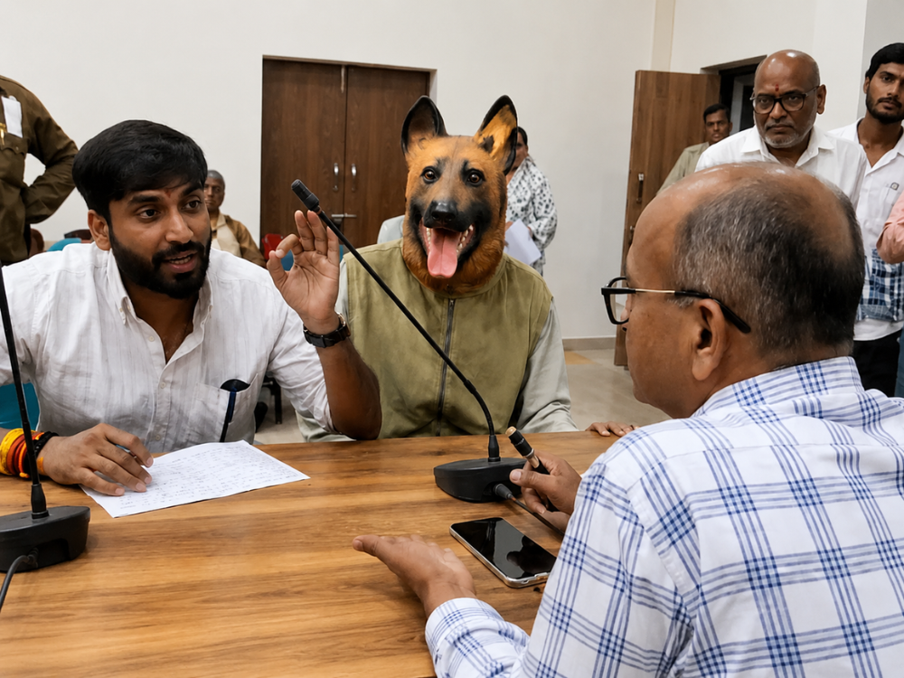 Man Shows Up to Government Hearing in a Dog Costume to Protest MP’s Rs 40 Lakh Sterilisation Mess 